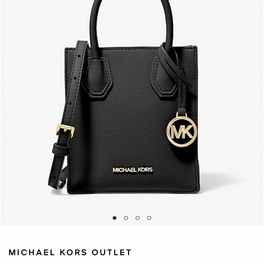 Michael Kors Black Leather Mini Mercer Bag